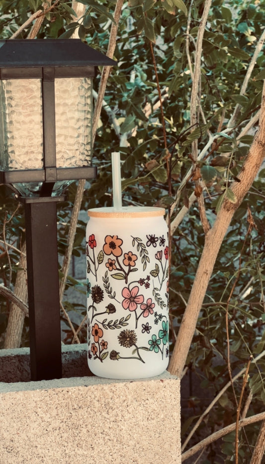 Wildflower Glass Cup