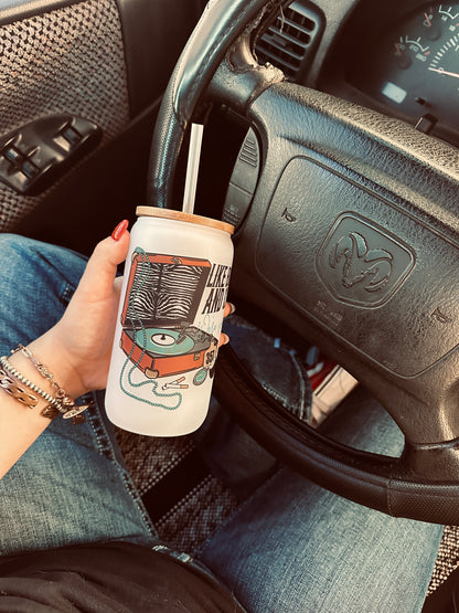Bonnie & Clyde Glass Cup